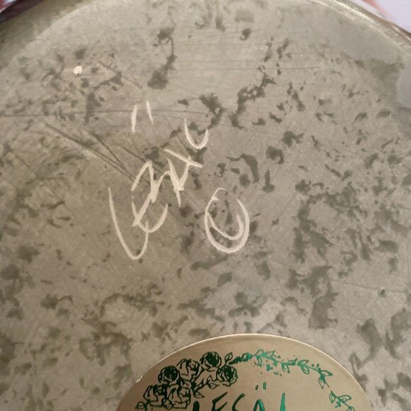 LESAL Ceramics Lisa Lindberg Van Nortwick Large Handpainted Floral Bowl 10” - Picture 8 of 10